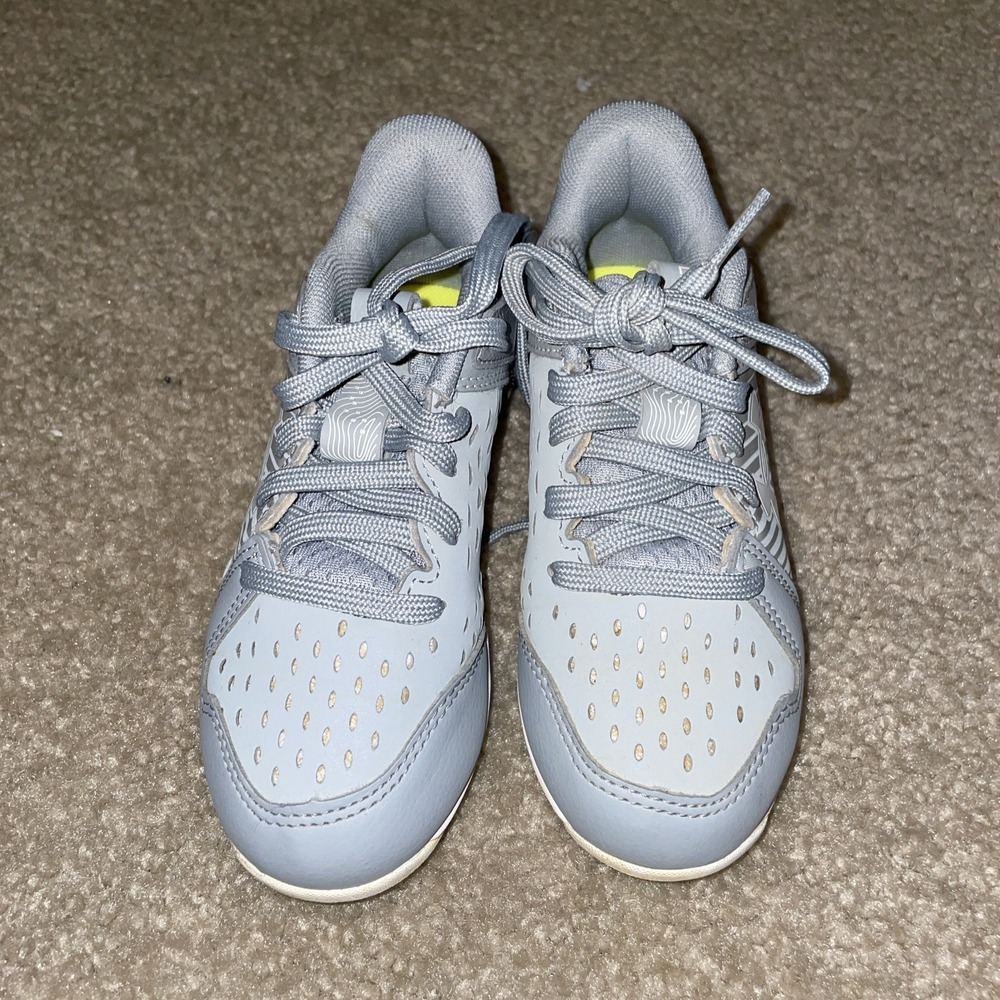 Under Armour Kids Leadoff Low RM Baseball Cleats Grey White 3025600-102 Size 10K